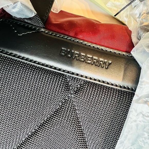 BURBERRY MEDIUM LOGO PRINT NYLON BURGUNDY RUCKSACK BACKPACK NEW WITH TAGS - Picture 15 of 17